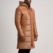 
Floyd Leren Jas Lichtbruin Puffer Leren Jas voor Heren – alternate product view 2