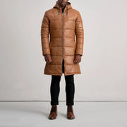 
Floyd Leren Jas Lichtbruin Puffer Leren Jas voor Heren – alternate product view 3