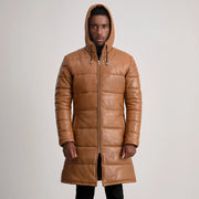 
Floyd Leren Jas Lichtbruin Puffer Leren Jas voor Heren – alternate product view 4