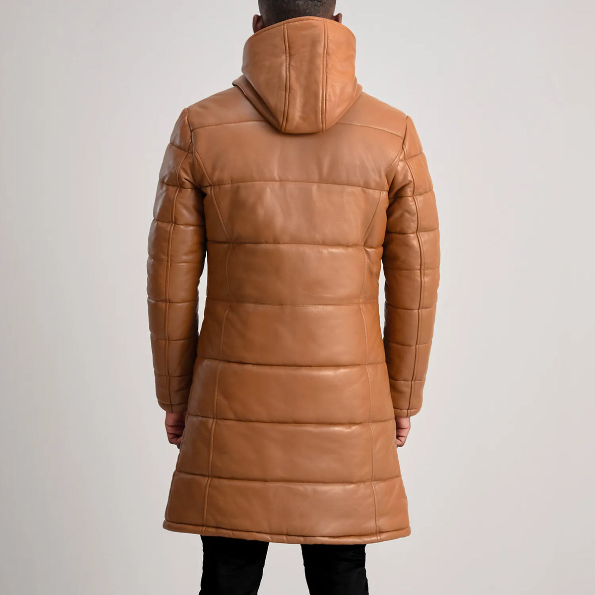 
Floyd Leren Jas Lichtbruin Puffer Leren Jas voor Heren – alternate product view 5