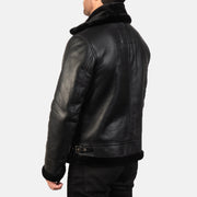 Francis B-3 Zwart Leren Bomberjack voor Heren – alternate product view 5