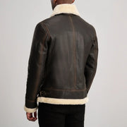 Francis B-3 Zwart Leren Bomberjack voor Heren – alternate product view 5