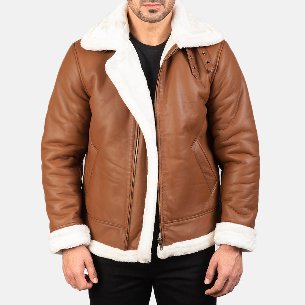 Francis B-3 Zwart Leren Bomberjack voor Heren – alternate product view 1