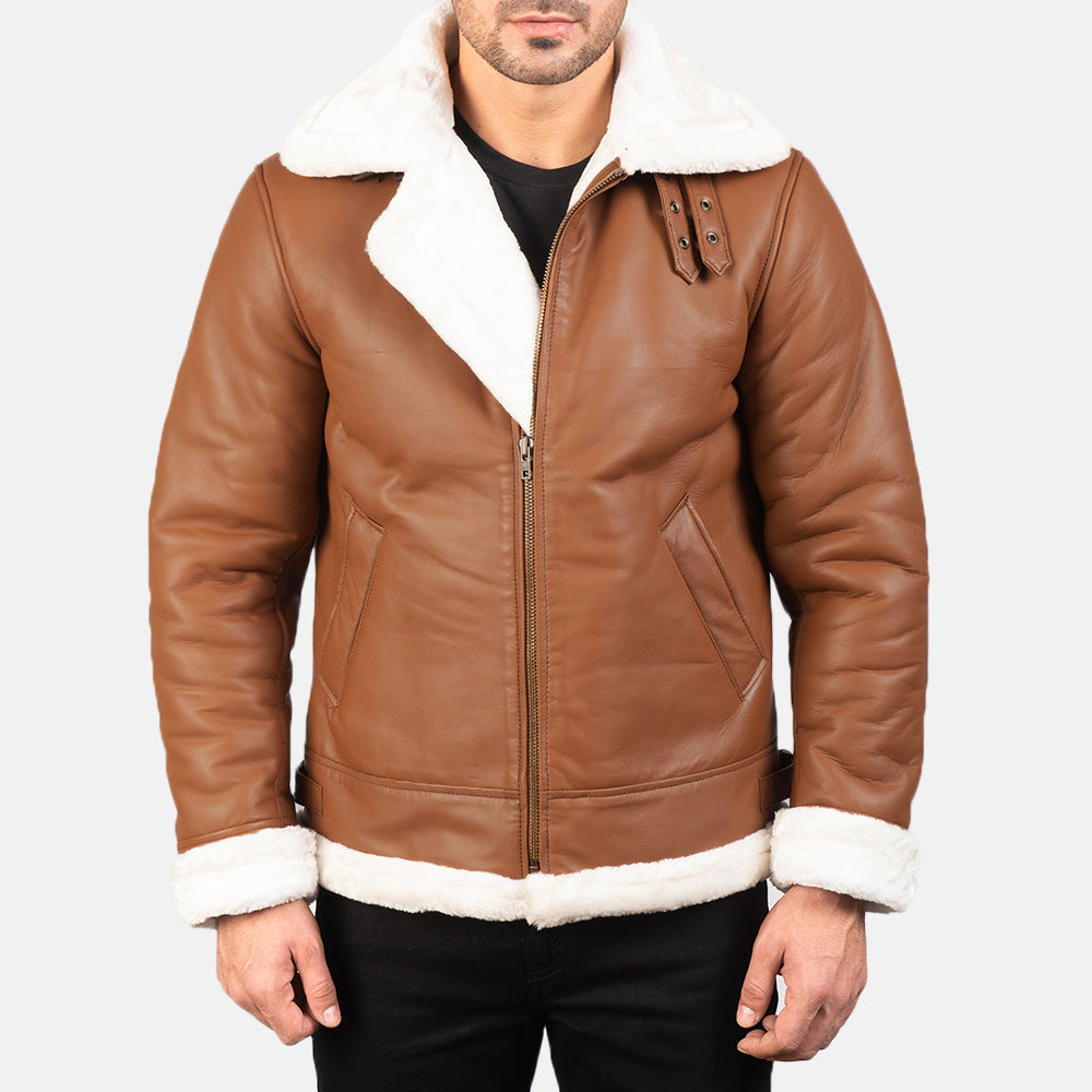 Francis B-3 Zwart Leren Bomberjack voor Heren – alternate product view 4