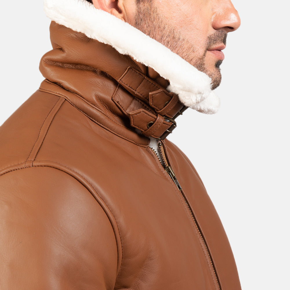 Francis B-3 Zwart Leren Bomberjack voor Heren – alternate product view 6
