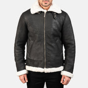 Francis B-3 Zwart Leren Bomberjack voor Heren – alternate product view 4