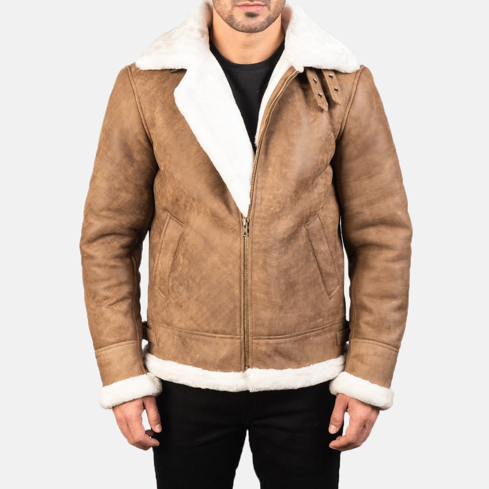 Francis B-3 Zwart Leren Bomberjack voor Heren – alternate product view 1