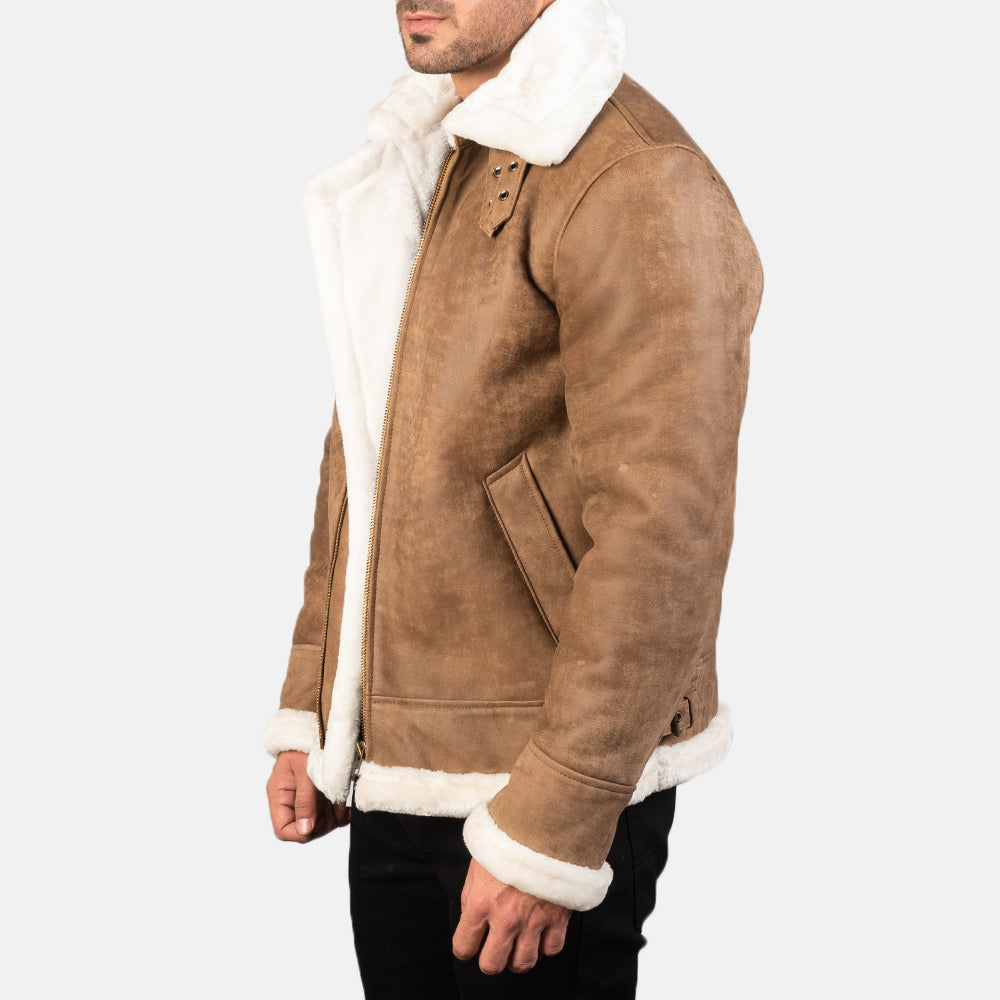 Francis B-3 Zwart Leren Bomberjack voor Heren – alternate product view 2