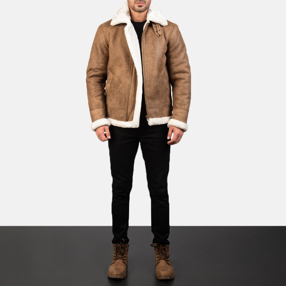 Francis B-3 Zwart Leren Bomberjack voor Heren – alternate product view 3
