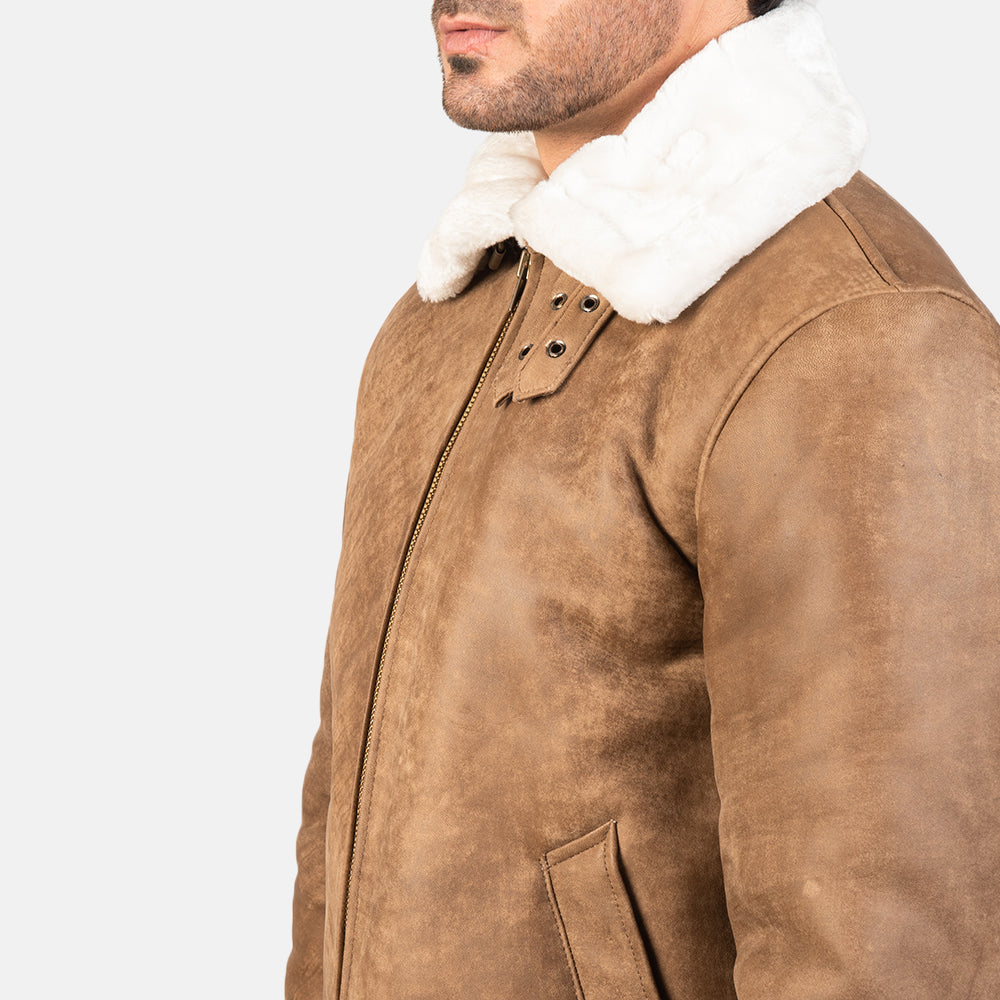 Francis B-3 Zwart Leren Bomberjack voor Heren – alternate product view 6