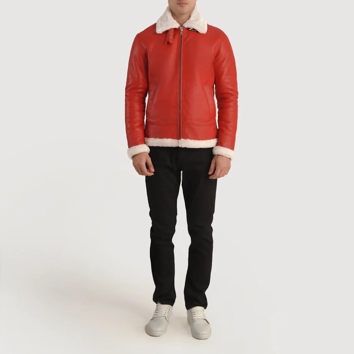 Francis B-3 Zwart Leren Bomberjack voor Heren – alternate product view 3
