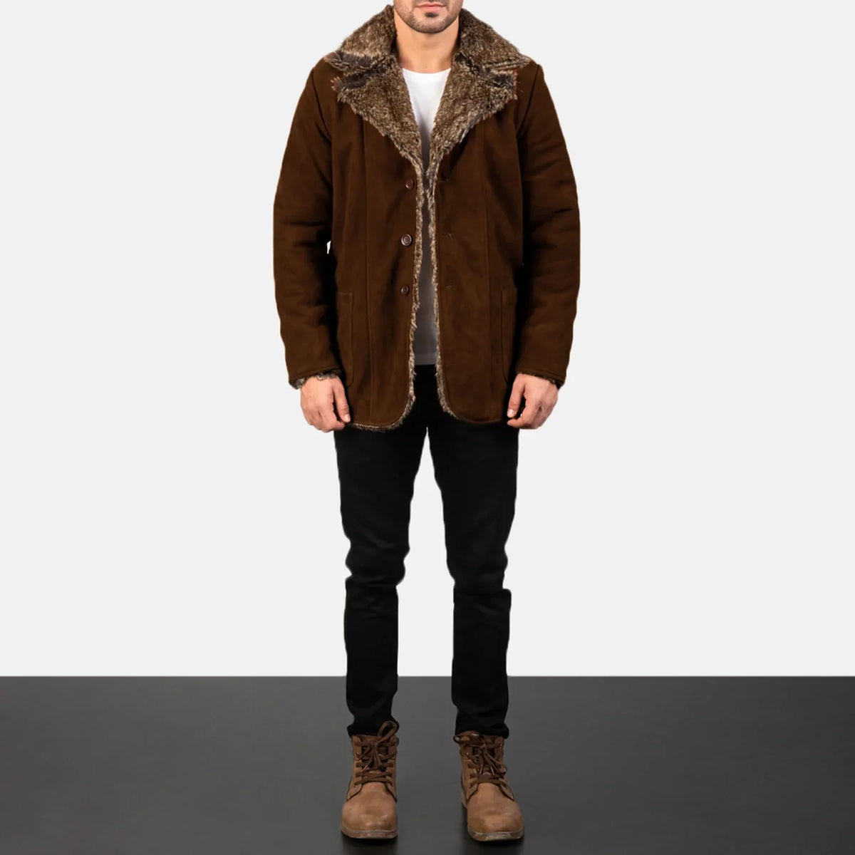 Furlong Leren Jas Beige Leren Jas voor Heren – alternate product view 3