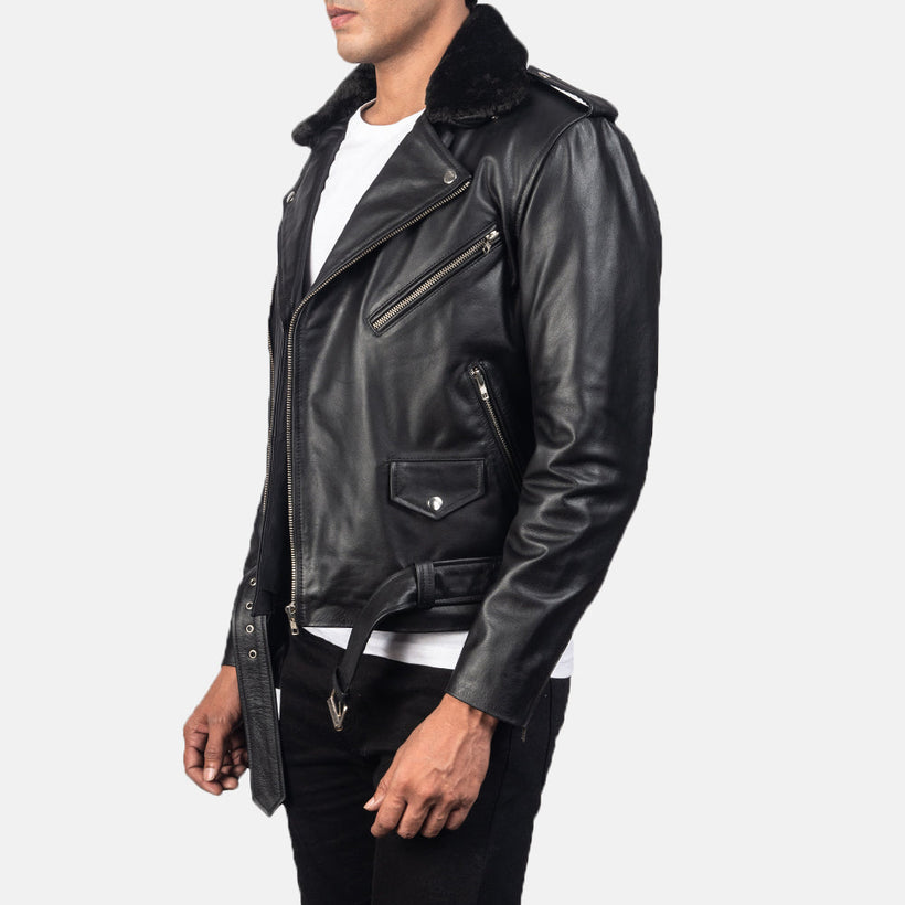 Furton Leren Bikerjack voor Heren
