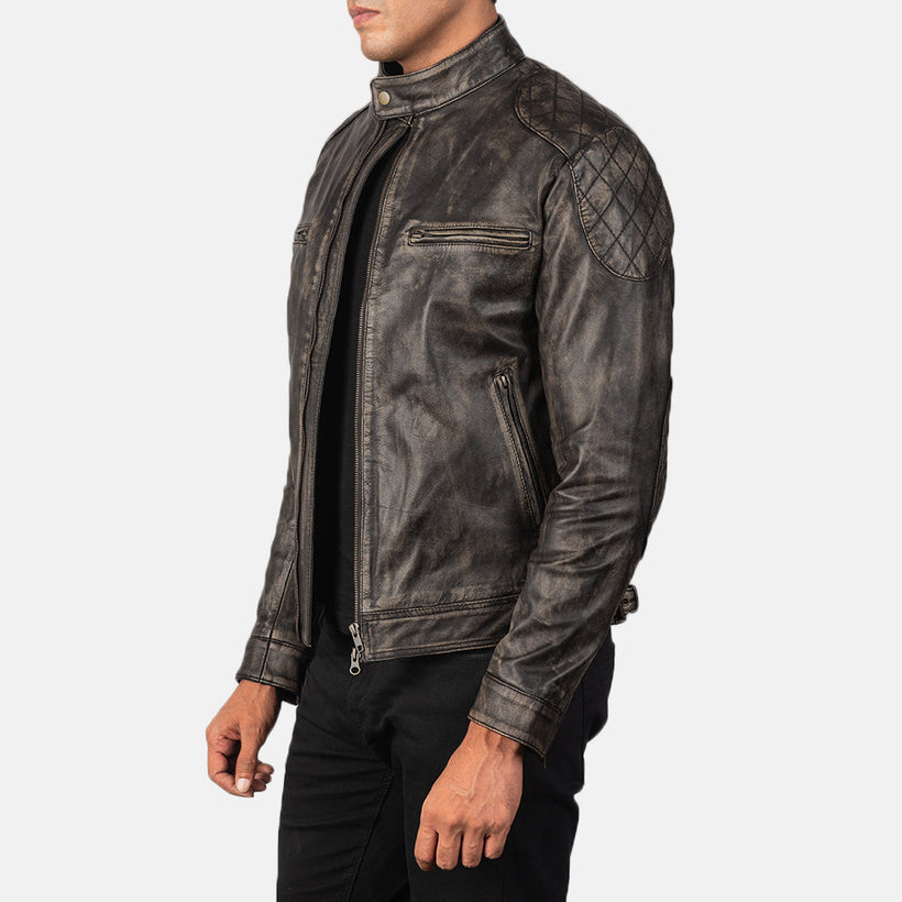 Gatsby Distressed Bruin Leren Jas voor Heren