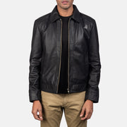 Men's Inferno Bruin Leren Jas voor Heren in Distressed Brown Sheep Skin Burnishing - Front Profile View &amp; Tailored Silhouette | Buy Online