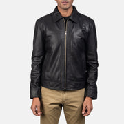 Men's Inferno Bruin Leren Jas voor Heren - Lateral Side Profile View Showing Sleeve Cut &amp; Athletic Taper Fit