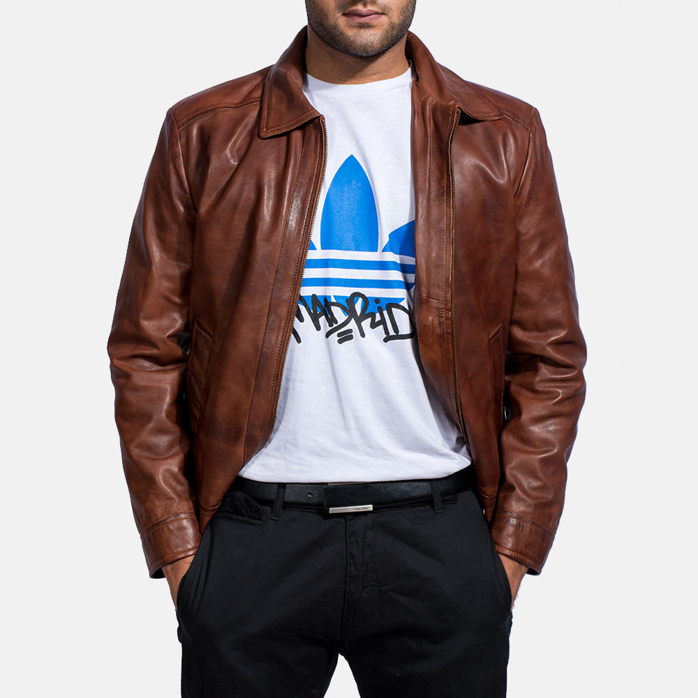 Inferno Leather Brown Jacket – alternate product view 6