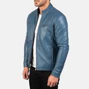 Ionic Leren Bikerjack voor Heren – alternate product view 2