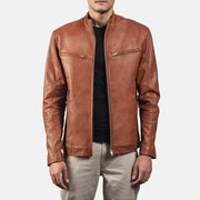 Ionic Leren Bikerjack voor Heren – alternate product view 1