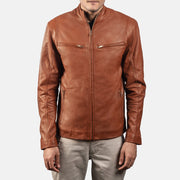 Ionic Leren Bikerjack voor Heren – alternate product view 3
