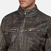 Ionic Leren Bikerjack voor Heren – alternate product view 5