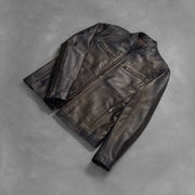 Ionic Leren Bikerjack voor Heren – alternate product view 8