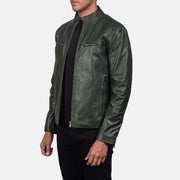 Ionic Leren Bikerjack voor Heren – alternate product view 2