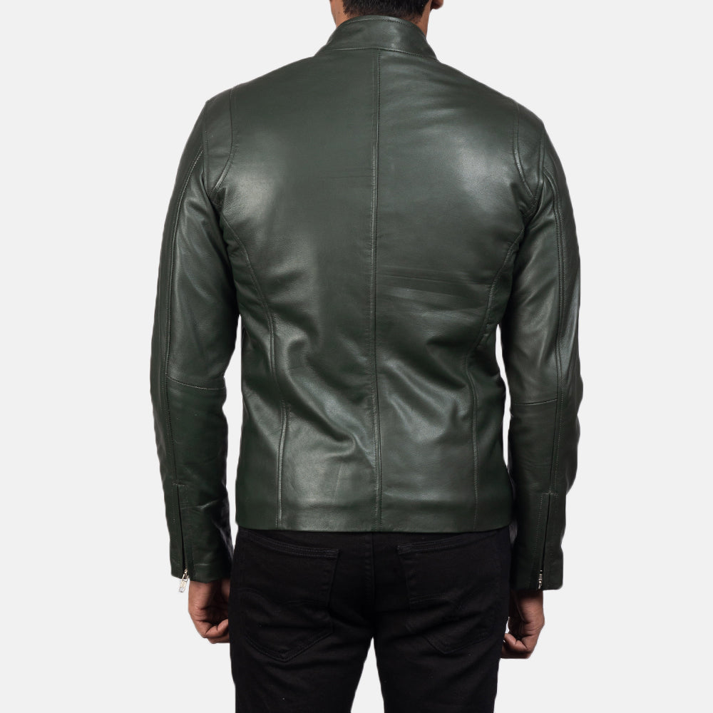 Ionic Leren Bikerjack voor Heren – alternate product view 5