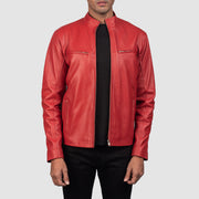 Ionic Leren Bikerjack voor Heren – alternate product view 1