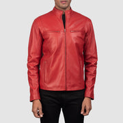 Ionic Leren Bikerjack voor Heren – alternate product view 3