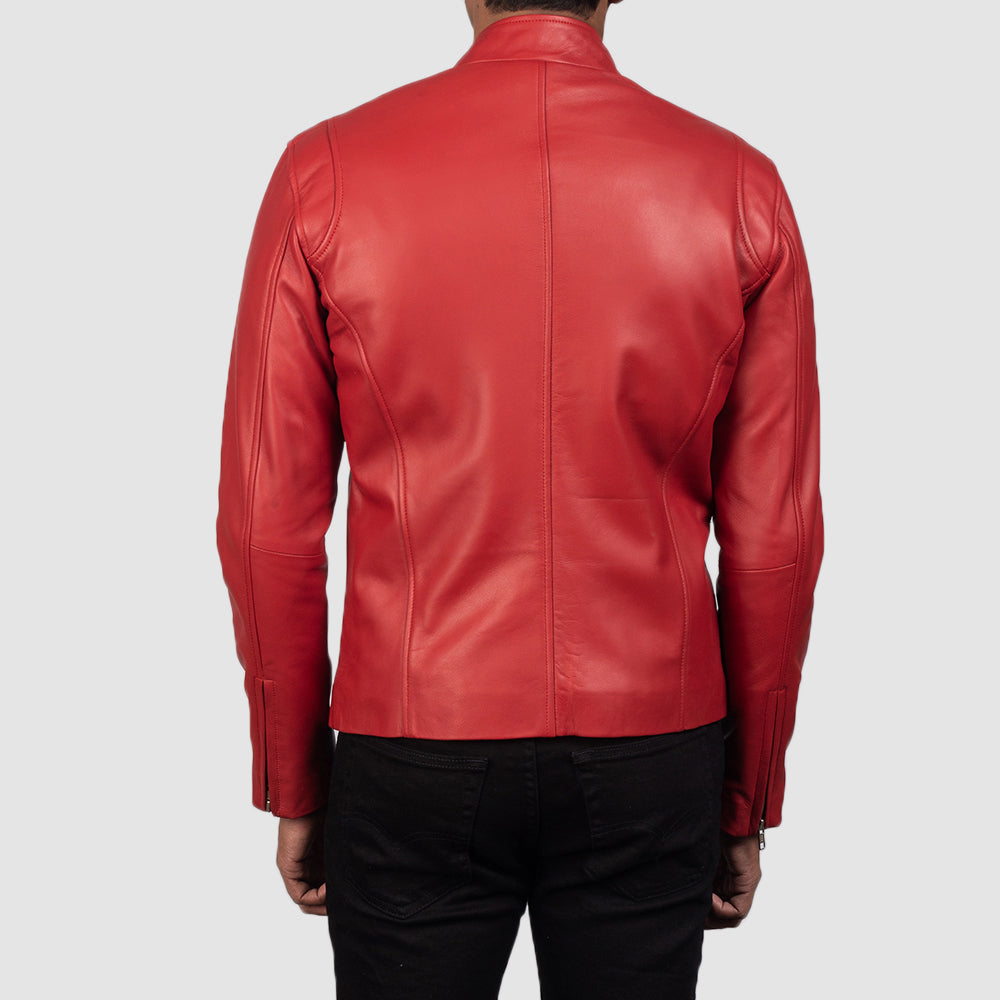 Ionic Leren Bikerjack voor Heren – alternate product view 6