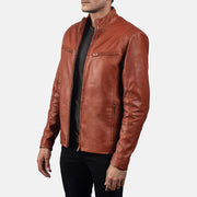 Ionic Leren Bikerjack voor Heren – alternate product view 2