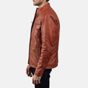 Ionic Leren Bikerjack voor Heren – alternate product view 6