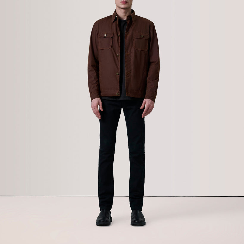 Irwin Bruin Waxed Canvas Field Leren Jas voor Heren