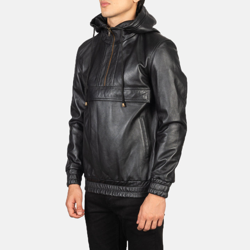 Kenton Hooded Leren Jas voor Heren