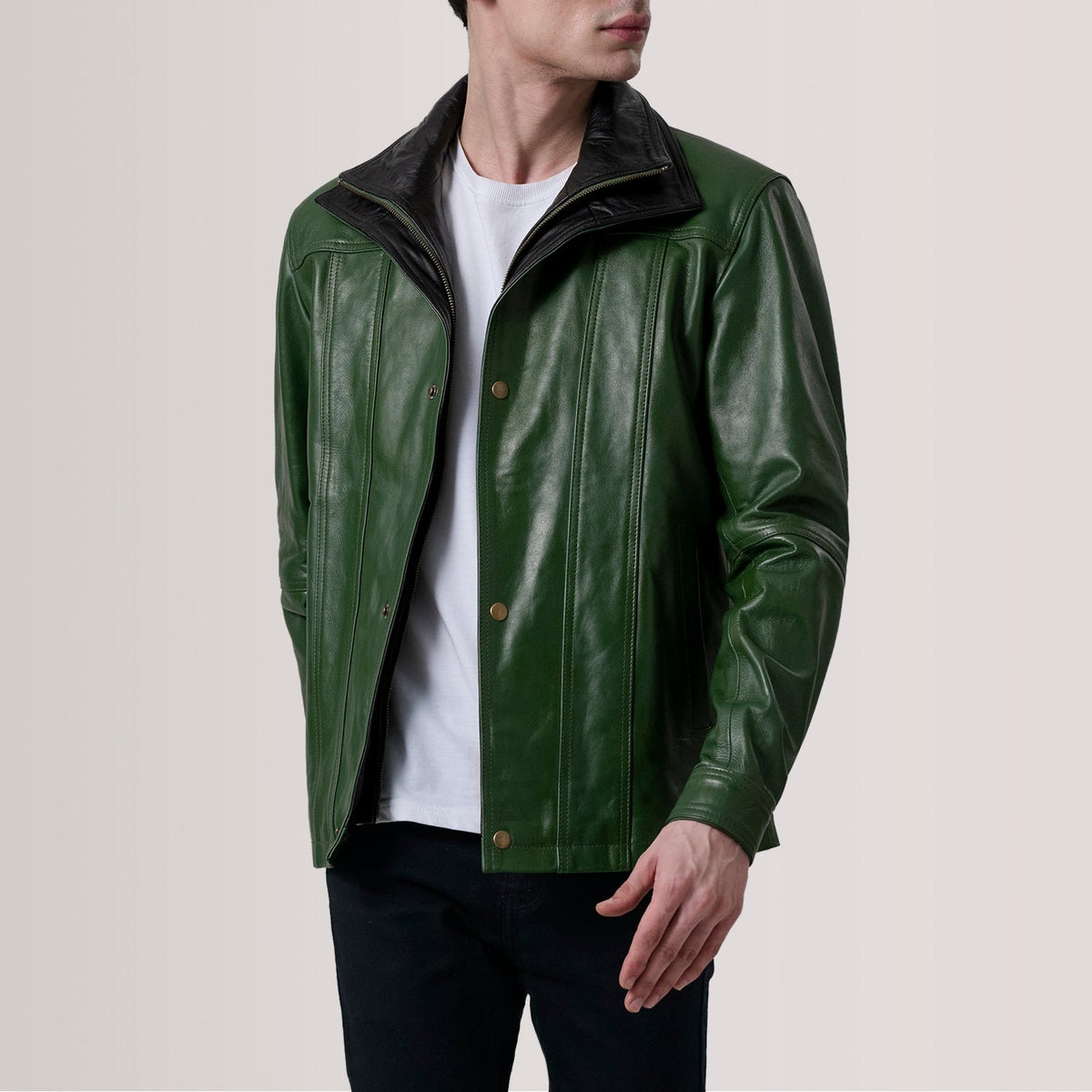 Klen Leren Jas voor Heren – alternate product view 1