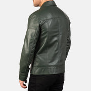 Lavendard Leren Bikerjack voor Heren – alternate product view 6