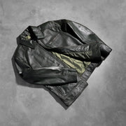 Lavendard Leren Bikerjack voor Heren – alternate product view 8