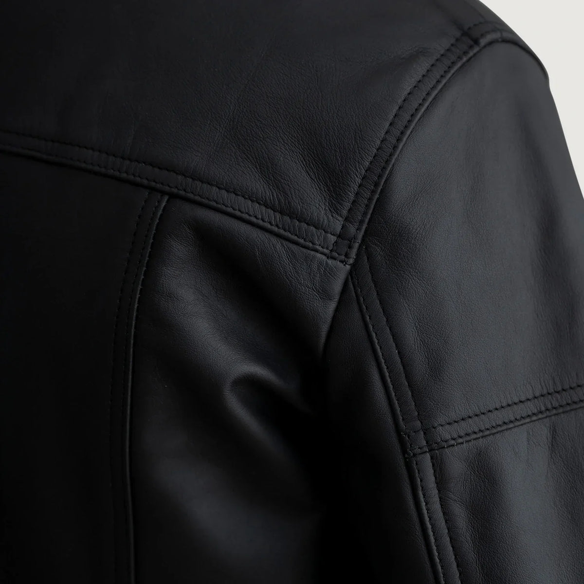 Lavendard Leren Bikerjack voor Heren – alternate product view 5