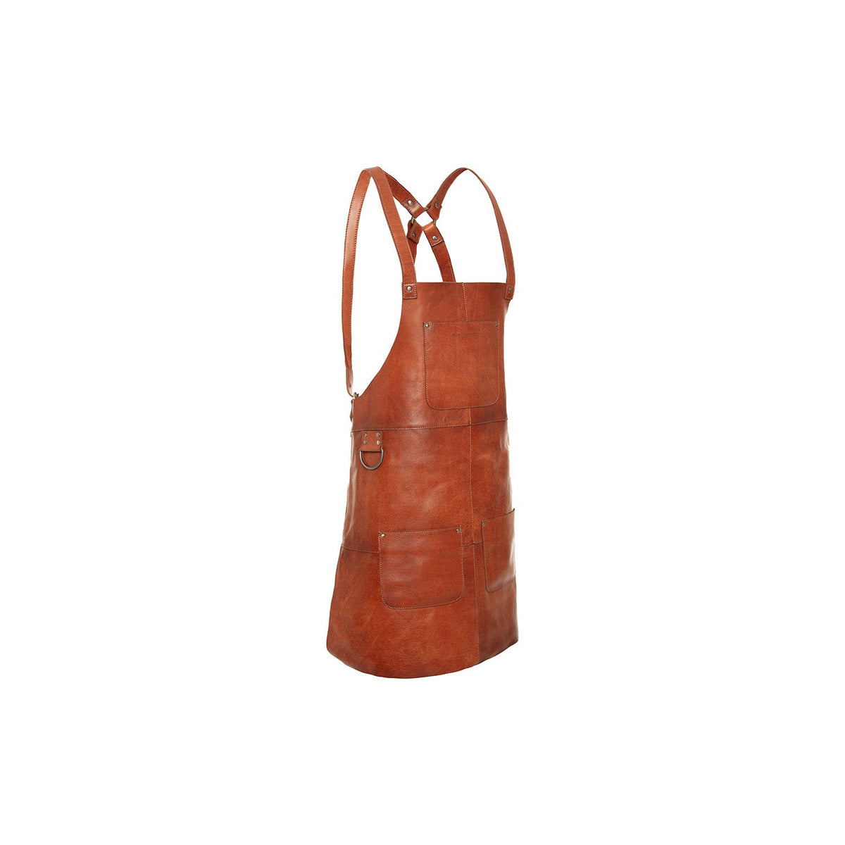 
Leather Apron Churrasco voor Dames voor Dames in klassiek 100% volnerfleer - Vooraanzicht & getailleerd silhouet | Online kopen