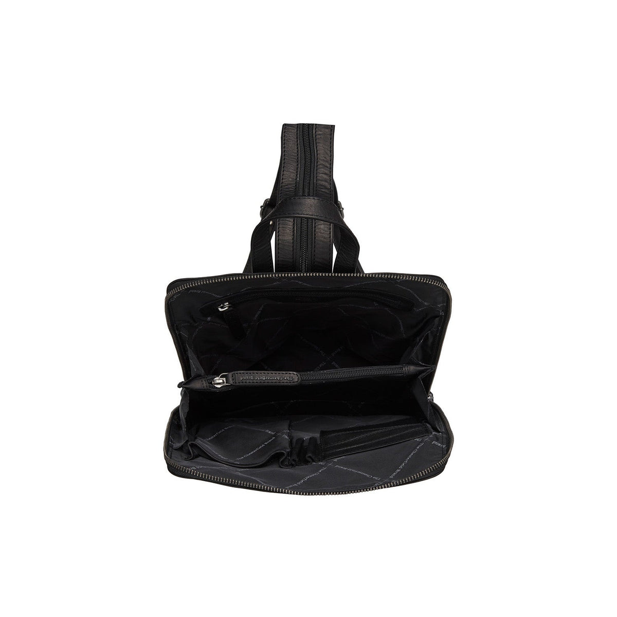 Amanda Full-Grain Leather Backpack voor Dames - Structured Side Profile Showing Gusset Depth &amp; Expansion Capacity