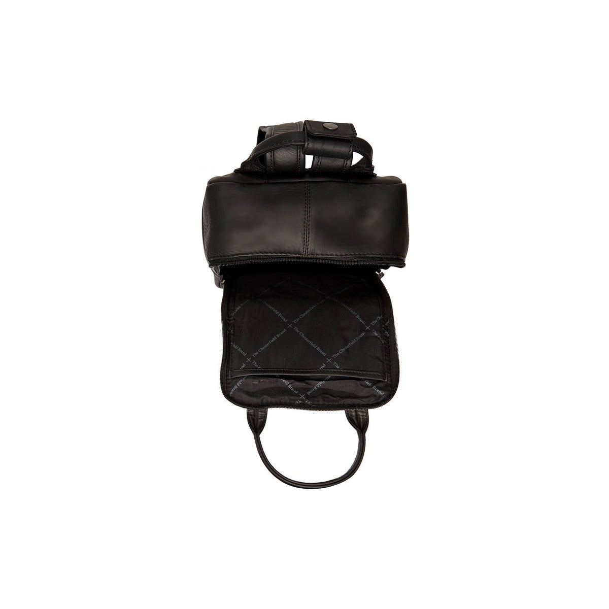 Solid Antique Brass Hardware &amp; Heavy-Duty Dual Zipper Detail on Bellary Full-Grain Leather Backpack voor Dames