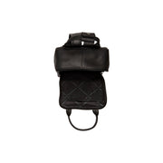Solid Antique Brass Hardware &amp; Heavy-Duty Dual Zipper Detail on Bellary Full-Grain Leather Backpack voor Dames