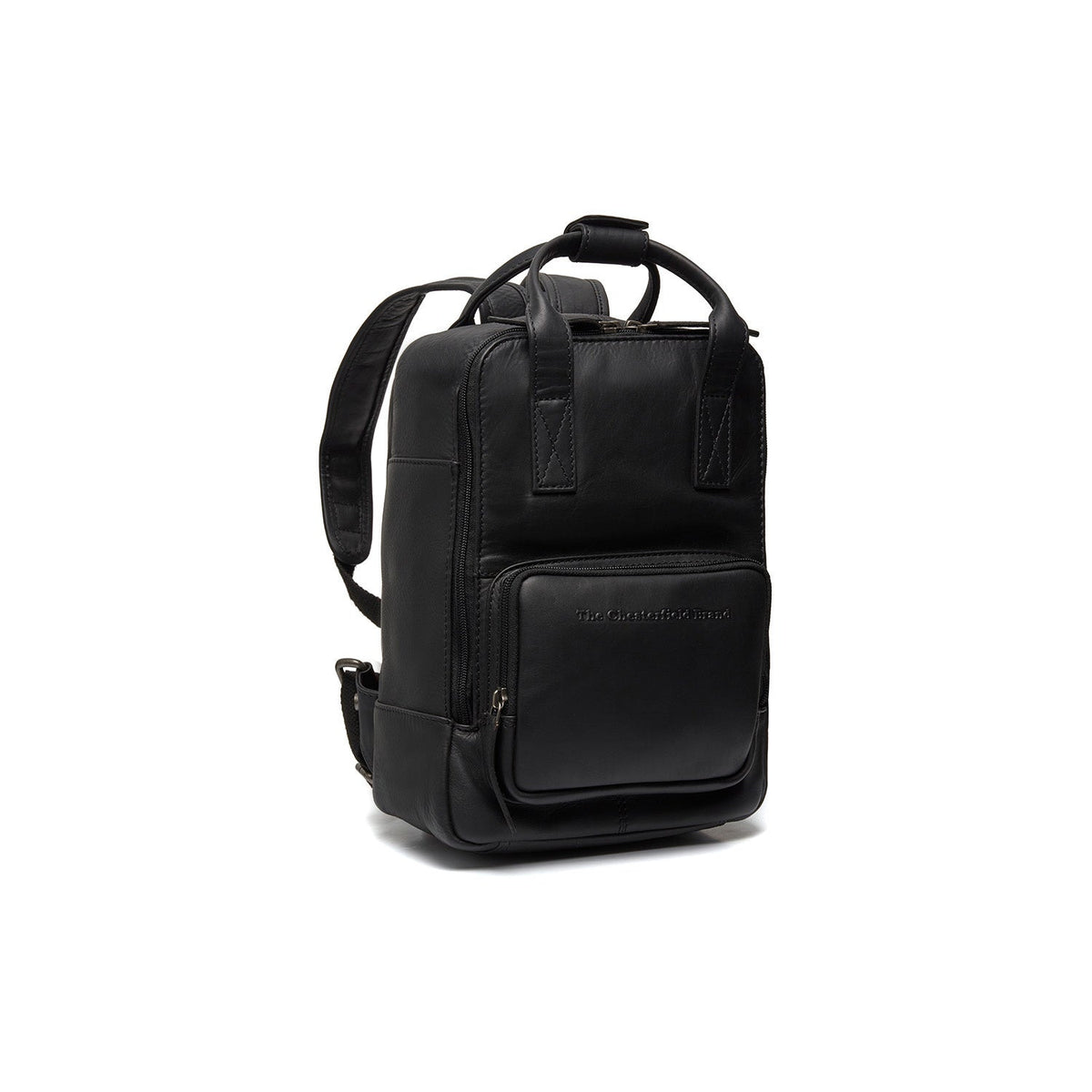 Bellary Full-Grain Leather Backpack voor Dames in Classic 100% Full-Grain Leather - Full Exterior Front Profile View | Buy Online