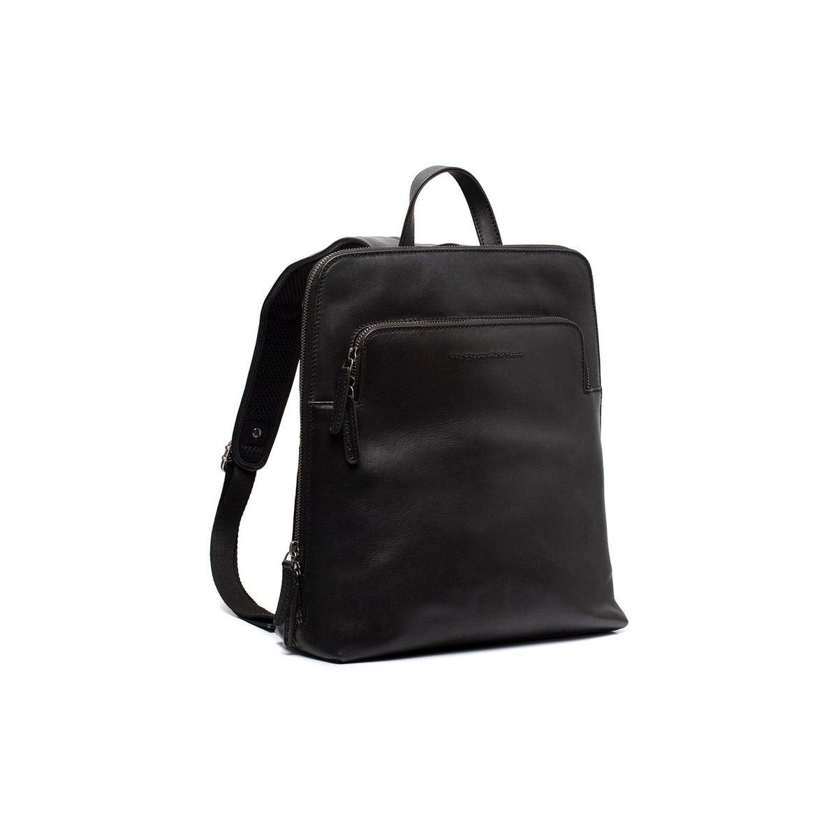 Fornella Full-Grain Leather Backpack voor Dames in Classic 100% Full-Grain Leather - Full Exterior Front Profile View | Buy Online