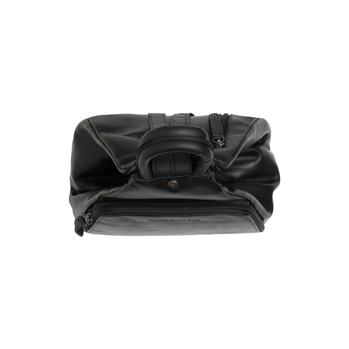 Howard Full-Grain Leather Backpack voor Dames - Structured Side Profile Showing Gusset Depth &amp; Expansion Capacity