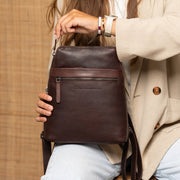Linford Full-Grain Leather Backpack voor Dames – alternate product view 3