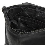 Solid Antique Brass Hardware &amp; Heavy-Duty Dual Zipper Detail on Manchester Full-Grain Leather Backpack voor Dames