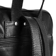 Solid Antique Brass Hardware &amp; Heavy-Duty Dual Zipper Detail on Naomi Full-Grain Leather Backpack voor Dames