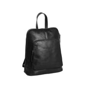 Naomi Full-Grain Leather Backpack voor Dames in Classic 100% Full-Grain Leather - Full Exterior Front Profile View | Buy Online